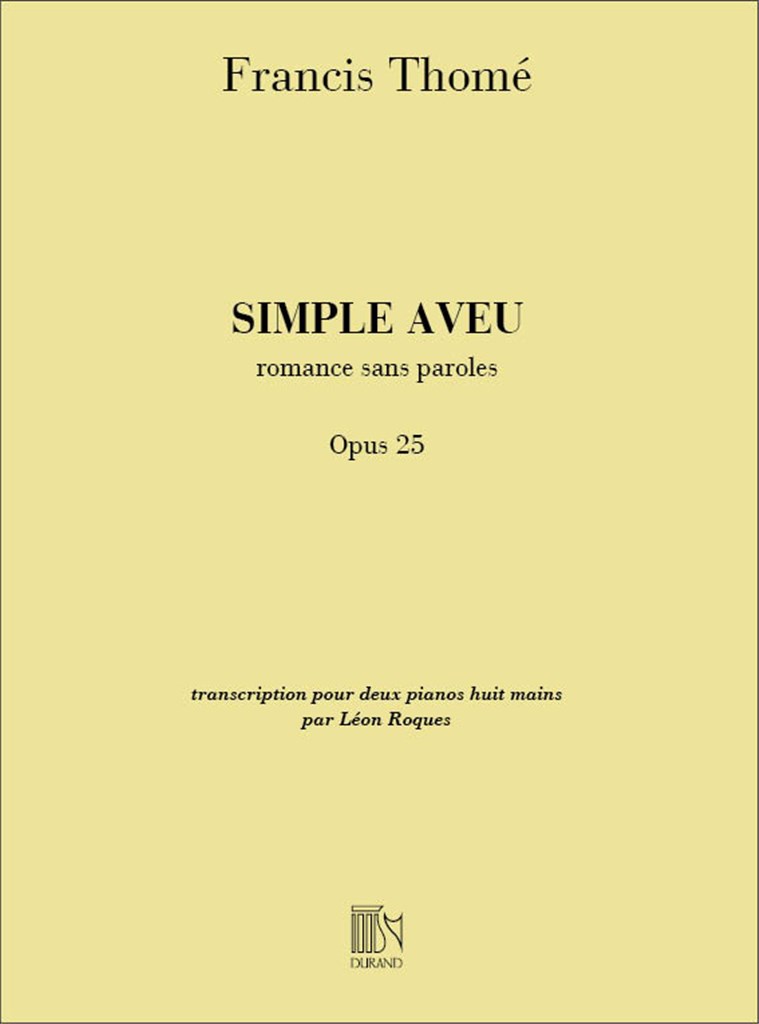 Simple Aveu 2 Pianos 8 Ms